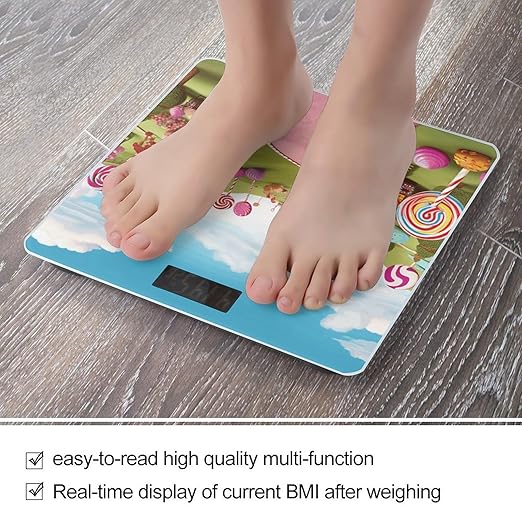 Land Bathroom Scale Ultra-Bright Liquid Crystal Screen Weight Scale Accurate Bathroom Body Scales for Body Weight Bathroom Pet Home Bedroom Gift-Giving