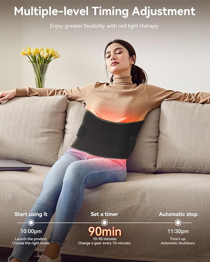 2025 Upgraded Red Light Therapy Mat Full Body 30.9x11.24 Large Size Dual Wavelength Red Light Therapy Pad 3 Modes 5 Intensity Levels EVA Breathable Material Smart Timer