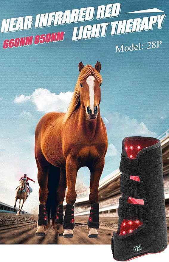 Red Light Therapy Device for Horses Portable Horse Leg Infrared Red Light Therapy Adjustable Intensity Mode for Promote Blood Circulation and Relieve Pain
