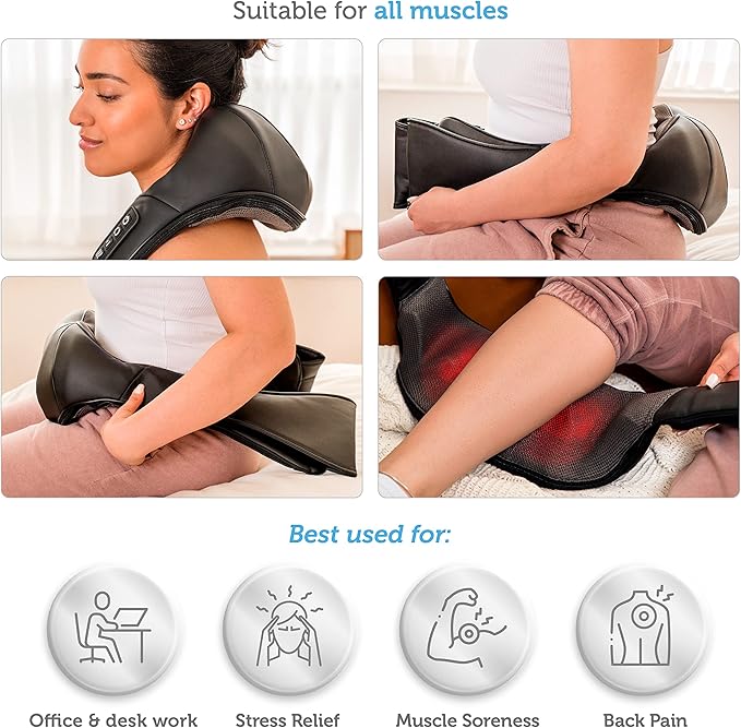 COMFIER Shiatsu Neck and Shoulder Massager &amp Full Body Massage Mat Back Massage Pad