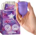 Venus Menstrual Cup (Period Cup for Women) - Best for Heavy Flow - 12 Hours Leak-Free Protection - 100% Medical-Grade Silicone Reusable Cup - Unique Design to Ease Your Period Cycle | Large