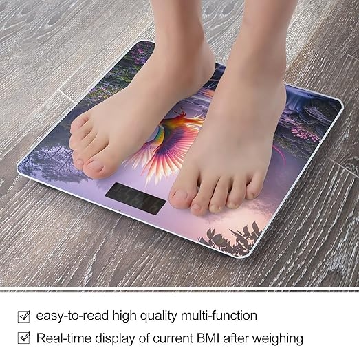 Digital Bathroom Scale for Body Weight Scale with Bright LCD Display High Accuracy Step-On Technology Auto On/Off Phoenix is Flying Digital Scales 400 Lbs /180kg