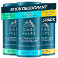Oars + Alps Aluminum Free Deodorant for Men | Long Lasting Odor Protection Clear &amp Free of White Residue Anti-Chafing Smooth Glide Dermatologist Tested Variety Pack 3pk 2.6oz