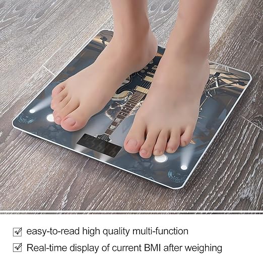 Rock Music Smart Scale for Body Weight Accurate Bathroom Scale with LED Display Digital Weight Scales Weighing Machine High Precision Scales for Bath Home