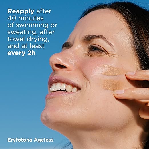 ISDIN Eryfotona Ageless Tinted Mineral Sunscreen SPF 50 Anti-Aging Face Sunscreen with Zinc Oxide DNA Repairsomes &amp Vitamin E Universal Tint No White Cast Dermatologist Recommended