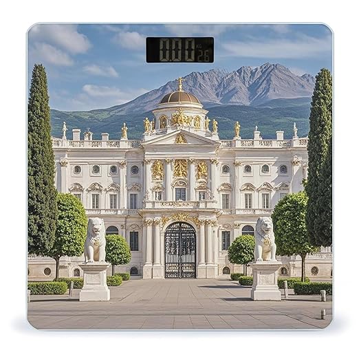 Palace Scale for Body Weight Highly Accurate Digital Bathroom Body Scale Digital Bathroom Scales for People Anti-Slip Large LCD Display Smart Scales