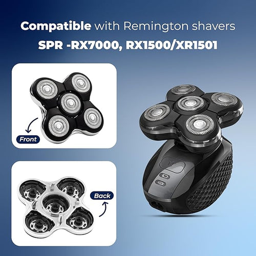 2 Pack Pro Head Shaver Replacement Blades Compatible with Remington Balder Pro Head Shaver Model XR7000 Precision Electric Shaving for Bald Men