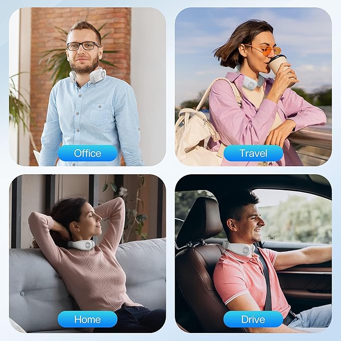 COMFIER Cordless Neck Massager for Pain Relief Deep Tissue Vibration Travel MassagerPortable Neck Massager for Office