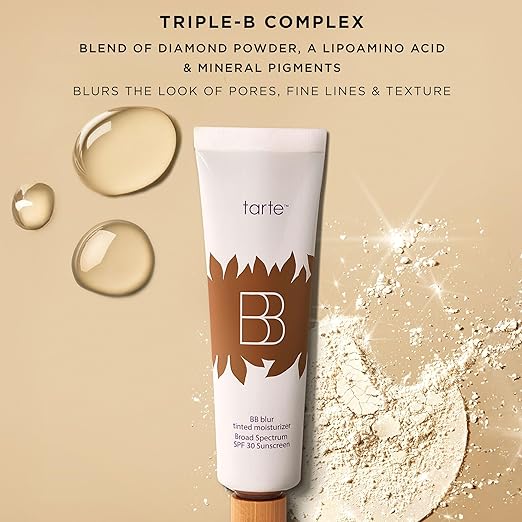 tarte BB blur tinted moisturizer Broad Spectrum SPF 30 – Medium Buildable Coverage with Natural Lightweight Matte Finish Vegan &amp Cruelty Free
