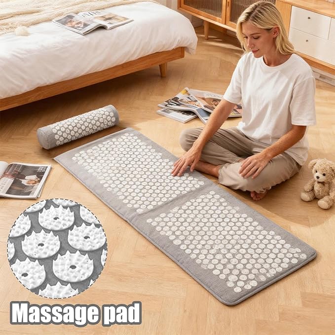 acupressures Roll Mat - Tension Release Base Portable Wellness Surfaces Spine Stimulation Board Recovery Support Platforms | Body Massage System Wellness Circulation Relaxation Balance for Travel