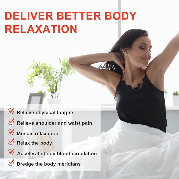 Elitzia Handheld Deep Tissue Massager with Heat - 3 Speed for Pain Relief Promotes Blood Circulation &amp Muscle Relaxation 3 Temp Settings (95°F/113°F/122°F) Body Massager ETDH010