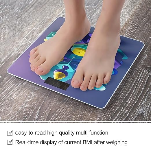 Interesting Shapes Scale for Body Weight Digital Bathroom Scale Toughened Glass High Precision Scales for Body Weight with Large LCD Backlight Display Weight Scales