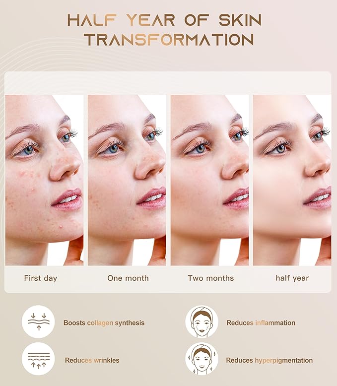 Red Light Therapy for Face Wireless Led Face Mask with Near-Infrared Red Light (NIR) 5 Modes Facial Skin Care 380-850nm Multi-wavelength Rechargeable Beauty Device for Women Men