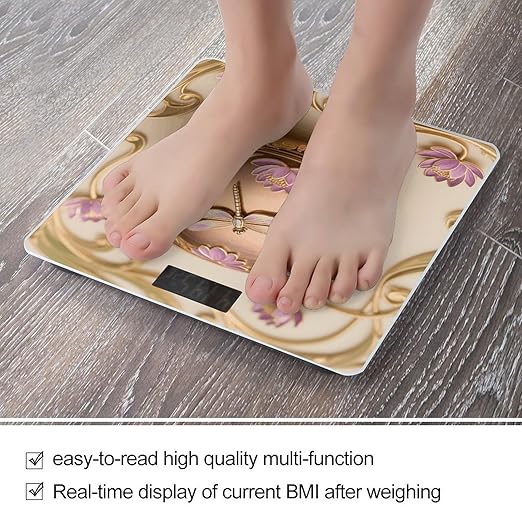 Dragonfly Decor Scale for Body Weight Sturdy Tempered Glass Weighing Scales with LCD Display Accurate Digital Bathroom Scale Convenient Body Fat Smart Scales Easy Read