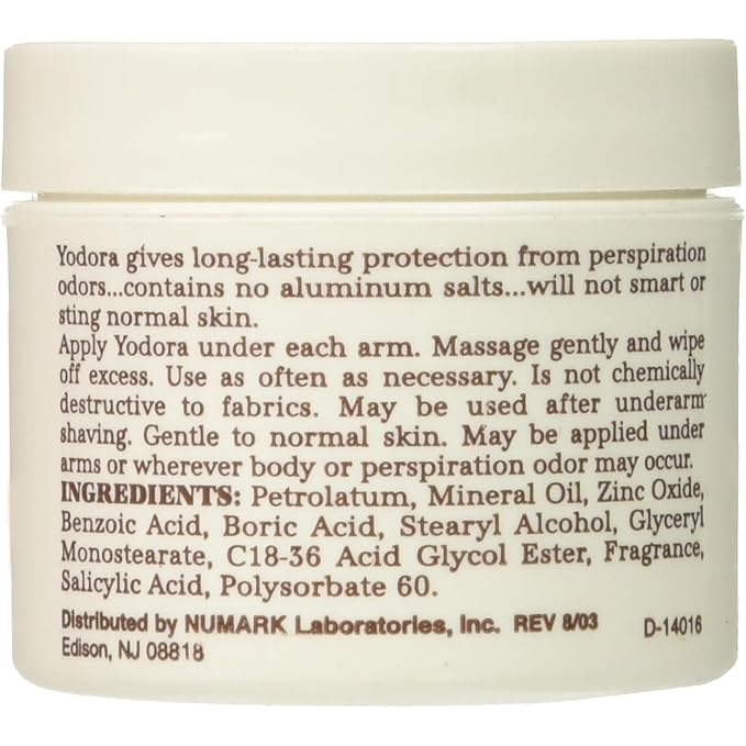 Yodora Deodorant Cream 2 OZ - Buy Packs and SAVE (Pack of 2)
