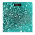 Turquoise Glitter Weight Scale Large Bathroom Scales Digital Weight with Bright LED Display Non Slip Automatic Weighing Scale Fashion Weighing Machine for Body