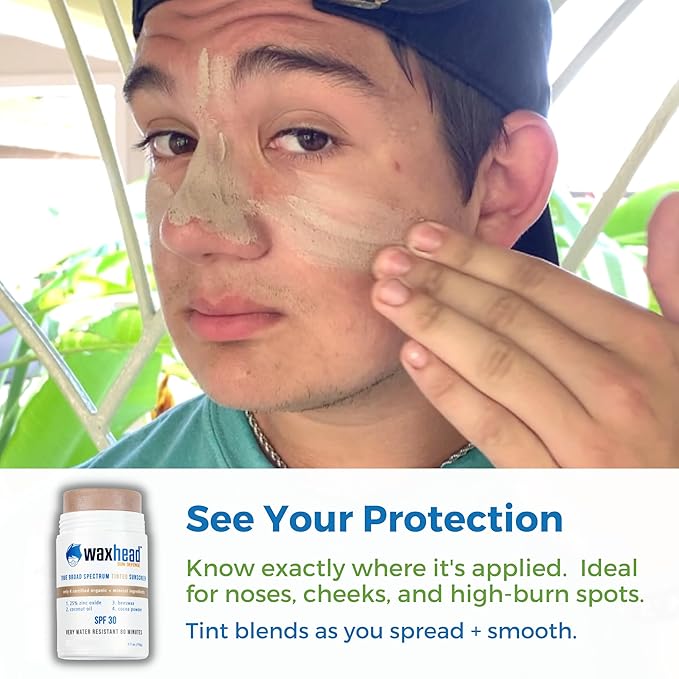 Waxhead Tinted Sunscreen For Face Zinc Oxide SPF Lip Balm SPF Lip Sunscreen For Lips