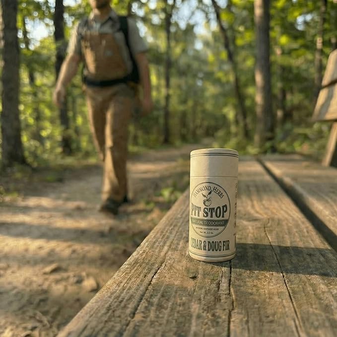 PIT STOP Deodorant - Aluminum-Free Plastic-Free All-Natural Odor Control 3 Pack (Cedar &amp Doug Fir)