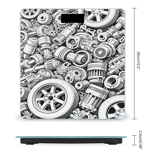 Automobile Car Parts Weight Scale Large Bathroom Scales Digital Weight with Bright LED Display Non Slip Automatic Weighing Scale Fashion Weighing Machine for Body