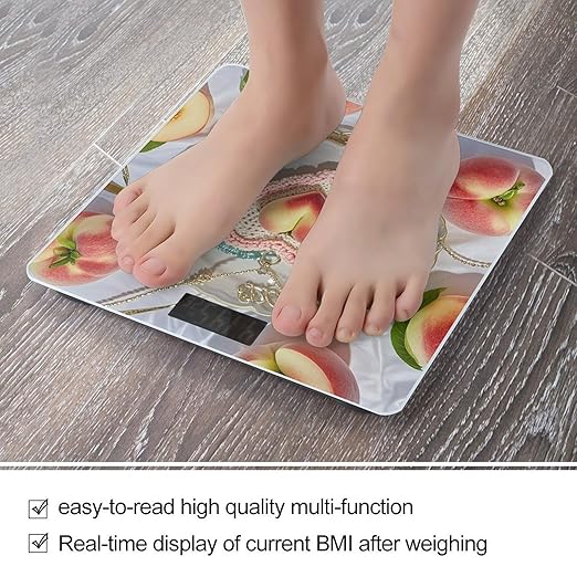 Shining PeachHeart Scale for Body Weight Digital Bathroom Scale Toughened Glass High Precision Scales for Body Weight with Large LCD Backlight Display Weight Scales