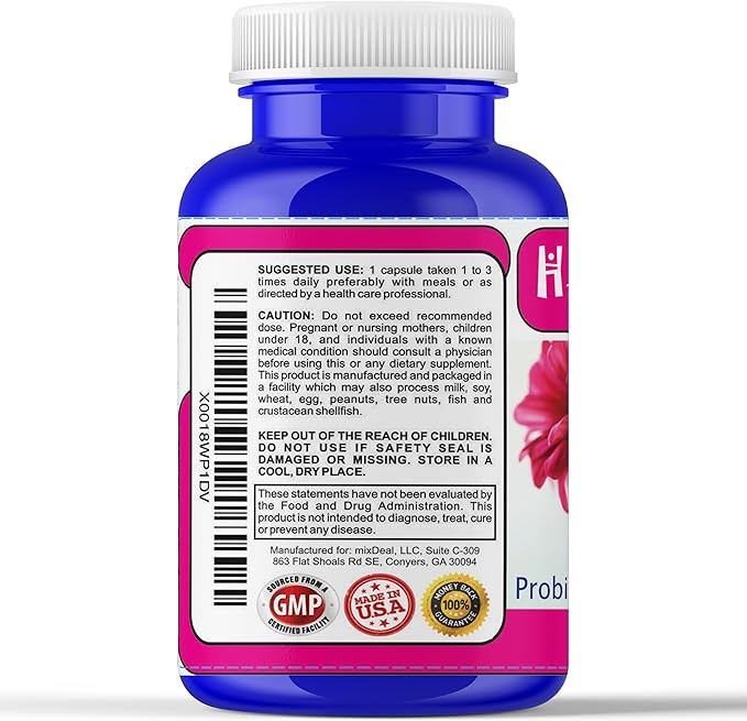 Probiotics for Women Supplement – Feminine &amp Vaginal Probiotics with Cranberry – Daily Women’s Probiotic Capsules for Vaginal Flora Urinary &amp Digestive Support – 60 Capsules