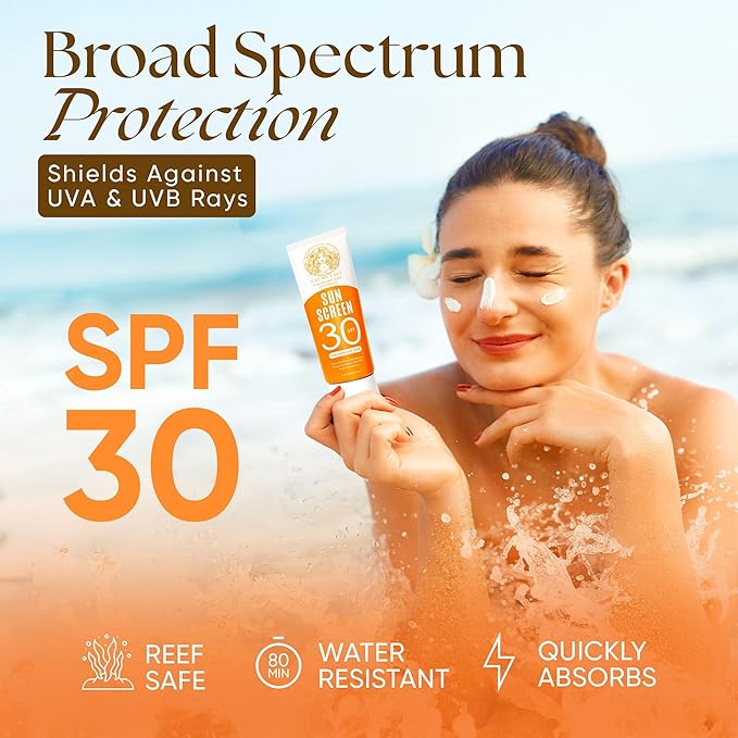 Eat My Face Tinted Beef Tallow Sunscreen SPF 30 – No White Cast Natural Glow | Reef Safe Mineral Zinc Oxide | Water Resistant Sun Protection for Face &amp Body 4 oz