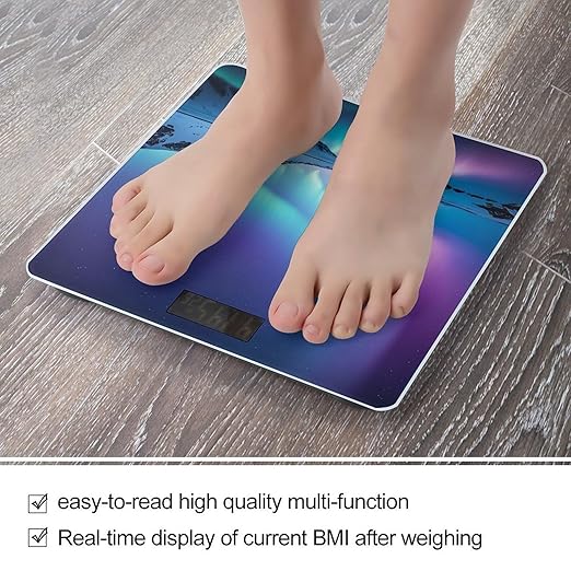 Northern Lights Smart Scale for Body Weight Accurate Bathroom Scale with LED Display Digital Weight Scales Weighing Machine High Precision Scales for Bath Home