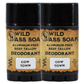 Aluminum-Free Cow Town Beef Tallow Deodorant | Pack of 2 | 2.75 oz | Cow Town | Wild Ass Soap