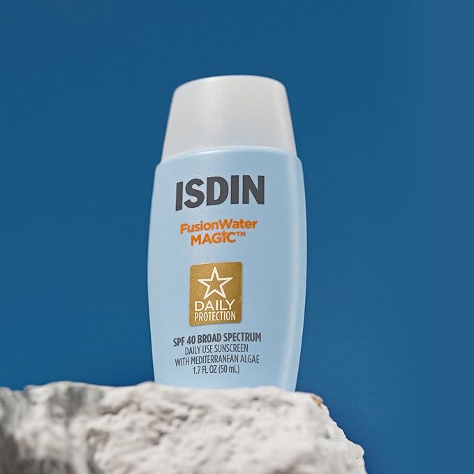 ISDIN’s Amazon gift set sets you up to be protected from photoaging - at home &amp on the go with a FWM 50ML &amp FWM 10ML in a cute makeup bag