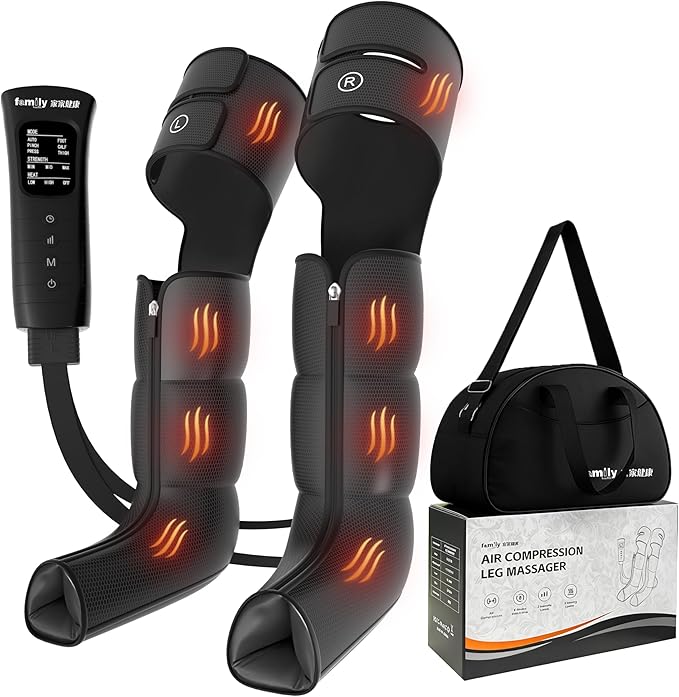Leg Massager with Heat and Compression‎ Leg Compression Machine &amp Compression Boots for Circulation – 6 Modes &amp 3 Intensity Levels for Pain Relief Gifts for Women Men &amp Seniors