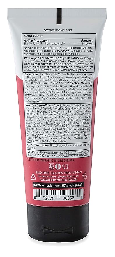 All Good Baby &amp Kids Sunscreen Lotion for Face &amp Body - UVA/UVB Broad Spectrum SPF 30 Zinc Oxide Coral Reef Friendly Water Resistant - Zinc Shea Butter Coconut Oil Aloe (3 oz)(3-pack)