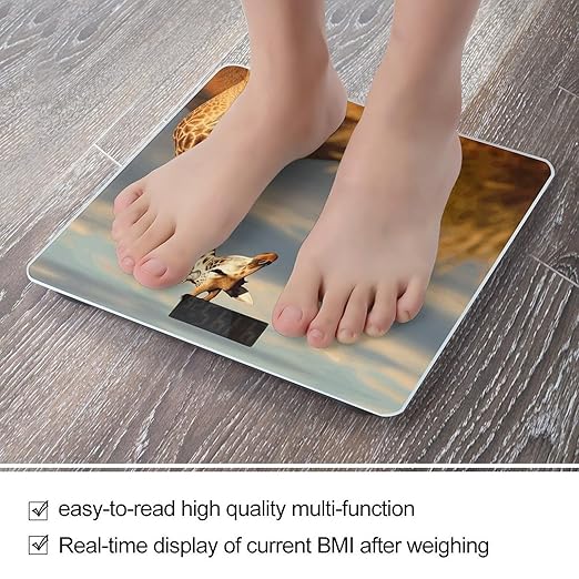 Giraffe Animals of Africa Scale for Body Weight Smart Scales Digital Bathroom Scale High Precision Weighing Scales with Large Display Weighing Machine for People