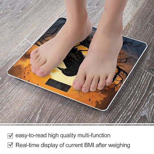 Crow Bathroom ScaleHighly Accurate Digital Weighing Machine for People Bright LED Display Weight Scale for The Aldult Home Use