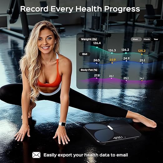 Wyze Smart Scale X Butterfly - Bathroom Scale for Body Weight BMI Body Fat Muscle Mass Accurate Bluetooth Digital Scale for Body Composition Analyzer | Sync Health Apps | ITO Glass 400 lbs Black