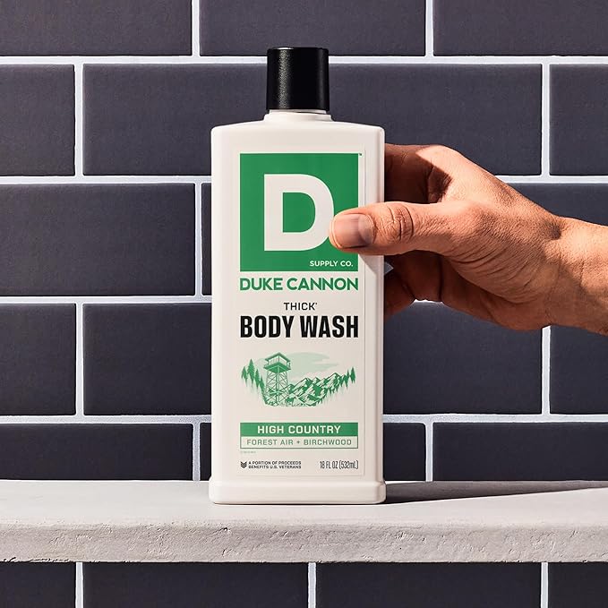 Duke Cannon Supply Co. Thick High-Viscosity Body Wash for Men High Country - Premium Ingredients Plant-Based Thickeners Superior Lather Natural Exfoliate 17.5 Fl Oz (3 Pack)