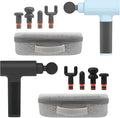 Sharper Image Powerboost Massage Gun Bundle - Deep Tissue Percussion Massager 2-Pack| 5 Attachments &amp 6 Speeds| Quiet Portable Muscle Relief &amp Workout Recovery| Men &amp Women Holiday Gift Se