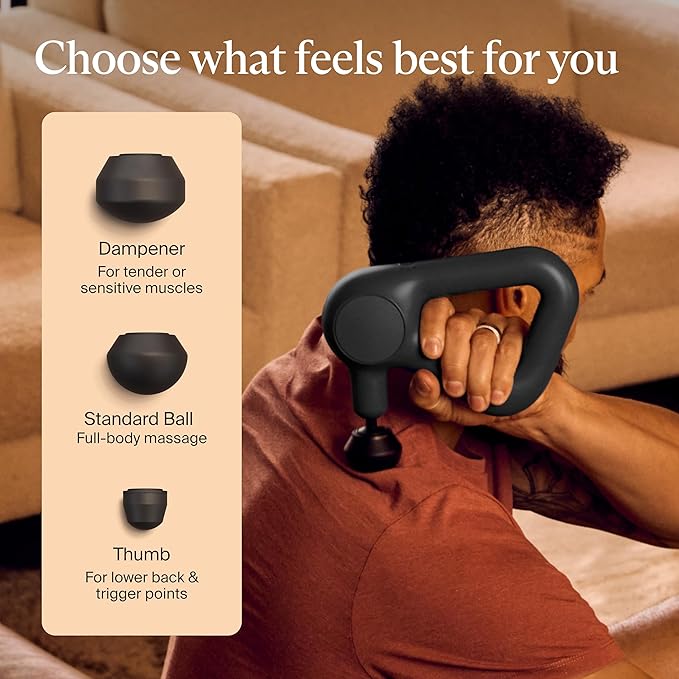 TheraGun Therabody Relief - Quiet Deep Tissue Therapy Massage Gun - Bluetooth Enabled Electric Percussion Massage Gun &amp Personal Massager for Pain in The Neck Back Leg Shoulder and Foot (Black