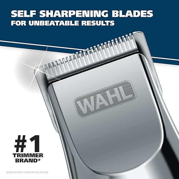 Wahl Groomsman Rechargeable Beard Trimmer kit for MustachesNose Hairand Light Detailing and Grooming with Bonus Wet/Dry Battery Nose Trimmer – Model 5622v(Pack of 10)