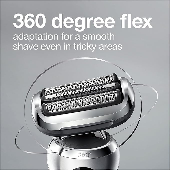 Braun Series 7 7071cc Flex Electric Razor for Men with SmartCare Center Precision Trimmer Wet &amp Dry Rechargeable Cordless Foil Shaver Silver