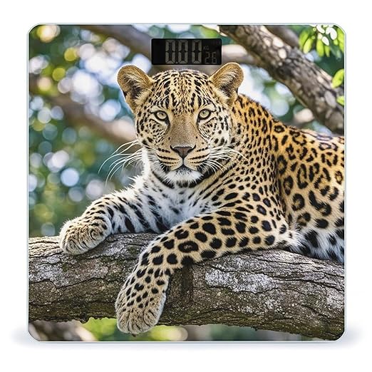 Leopard Scale for Body Weight Digital Bathroom Scale Accurate Smart Weight Scales with Large Display Weighing Machine High Precision Scales