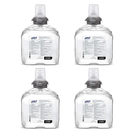 PURELL VF PLUS Hand Sanitizer Gel Fragrance Free 1200 mL Sanitizer Refill for PURELL TFX Dispenser (Pack of 4) - 5499-04