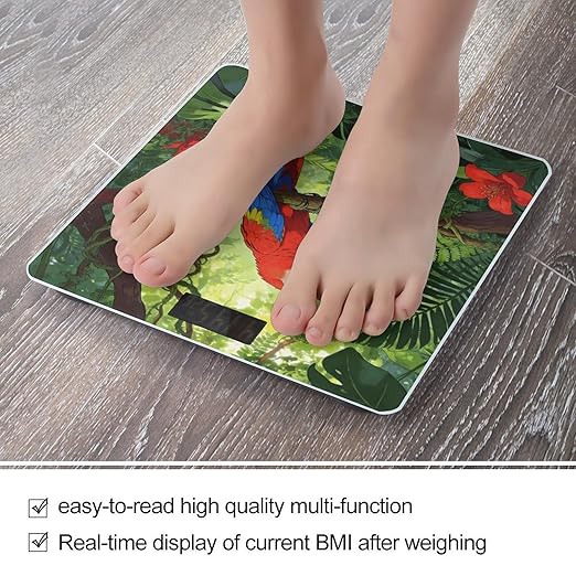 Amazonia Smart Scale for Body Weight Digital Bathroom Scale Toughened Glass Weight Scale with Large LCD Backlight Display High Precision Scales Weighing Machine