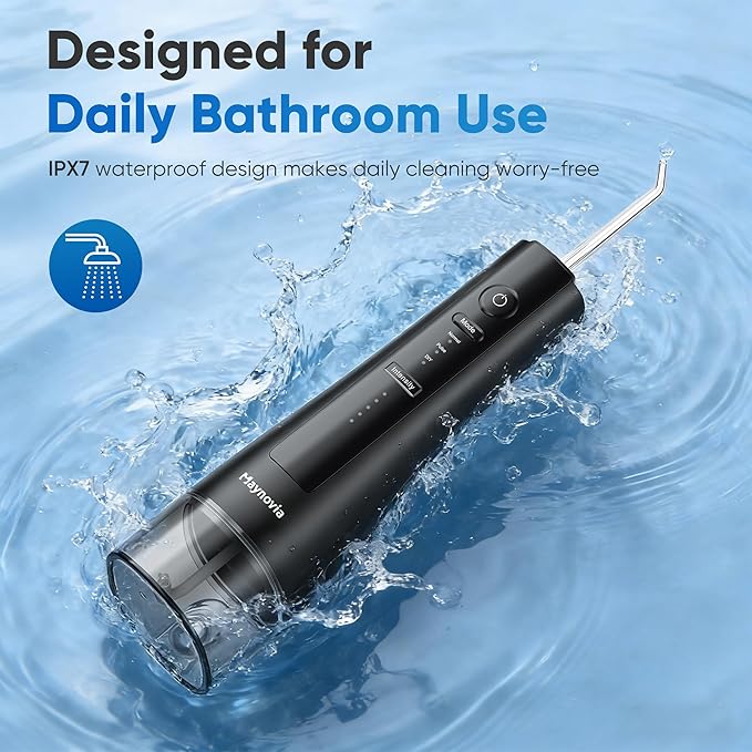 Water Flosser Cordless for Teeth Water Pick Oral Irrigator with U Shaped Nozzle 40–150 PSI DIY Mode 350ML Large Tank Rechargeable Portable Dental Flosser for Braces &amp Adults
