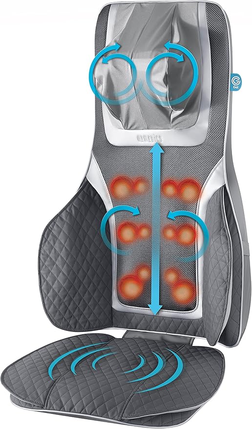 Homedics Gentle Touch Gel Deluxe Shiatsu Neck Shoulder and Back Massage Cushion with Heat