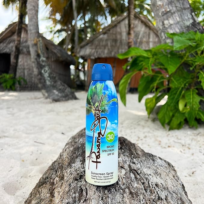 Continuous Spray Sunscreen - SPF 30 Broad Spectrum UVA/UVB Protection PABA Paraben Gluten &amp Cruelty Free Water Resistant (80 Minutes) 5.5 OZ