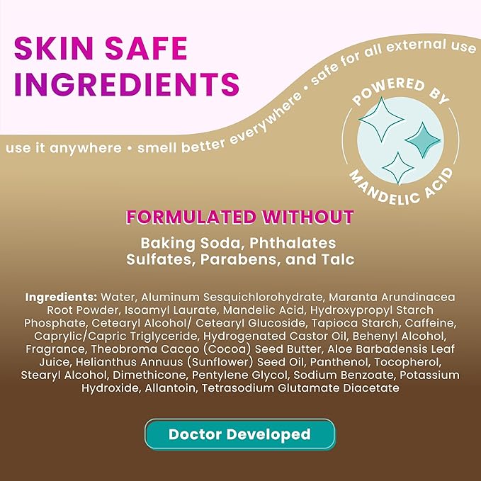 Lume Whole Body Deodorant - Invisible Cream Tube - 72 Hour Odor Control - Doctor Developed - Aluminum Free Baking Soda Free and Skin Loving - 3.0 Ounce (Pack of 2) (Vanilla Bliss)