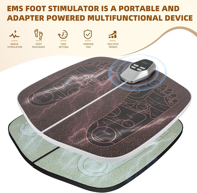 Ems Foot Stimulator (HK701A)Transcutaneous Electrical Nerve Stimulator For Pain Relief EMS Foot Massager for Stimulate Healthy MusclesImprove and facilitate Muscle Performance Stimulator Muscles.