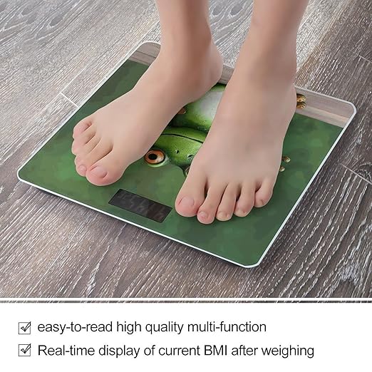 Digital Bathroom Scale for Body Weight Scale with Bright LCD Display High Accuracy Step-On Technology Auto On/Off Welcome Frog Digital Scales 400 Lbs /180kg