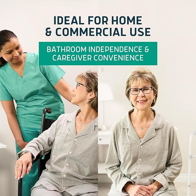 Lunderg Recycled Commode Liners - 250 Environment Friendly Portable Toilet Bags - Medical Grade Bedside Commode Liners Disposable - Universal Fit &amp Easy to Use - Absorbent Pads NOT included