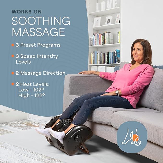 LifePro Shiatsu Foot Massager with Heat Foot Massager with Heat for Plantar Fasciitis Remote Control Deep Kneading for Leg Calf Feet Ankle with Free Roller Gifts for Mom Dad